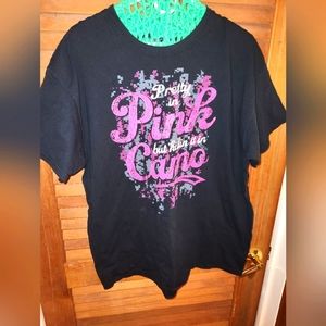 Pretty in Pink but Killin it in Camo T shirt
